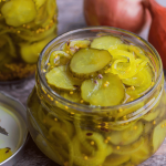 Fermented Bread and Butter Pickles in a Jar